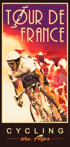 Image of Tour de France Illustration Cycling Poster Art Print