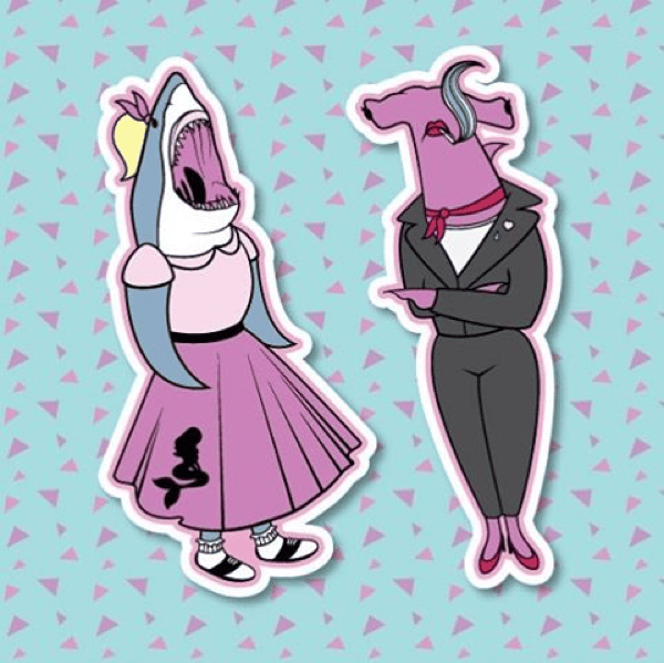 Image of Shark Girl Sticker Pack