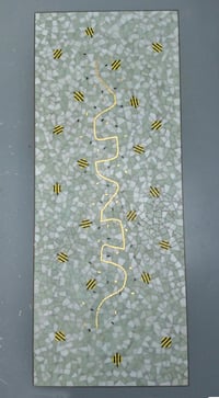 Image 4 of Mosaic Table with Brass Surround, Switzerland 1950s