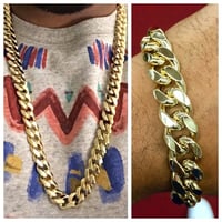 Cuban Link 18mm (30") and bracelet