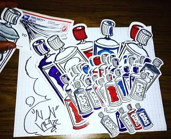 Image of "COGCANS" Graffiti Slaps Pack of 10