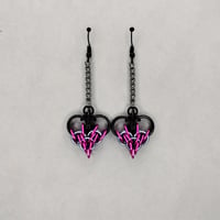 Image 4 of Chainmaille Heart Earrings