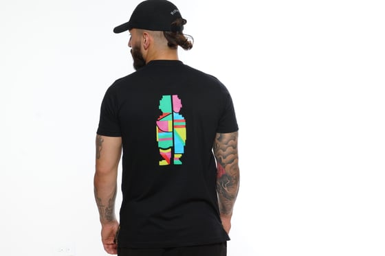 Image of Mens Multi Colored Digital Nerd Logo Tee  (Black )