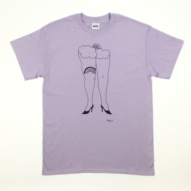 Image of Dirty Clouds T Shirt Purple Ink