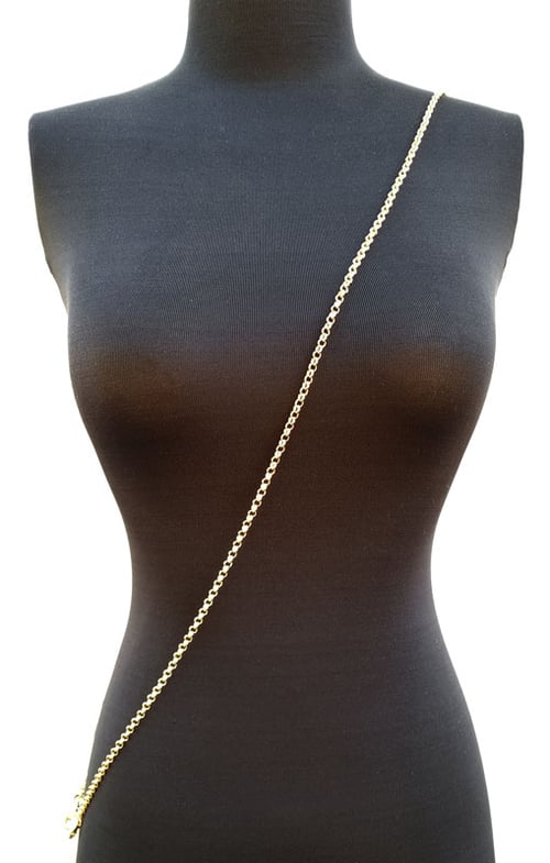 Image of GOLD Chain Luxury Strap - Classic Rolo Chain - Extra Petite - 3/16" Wide - Choose Length & Clasps