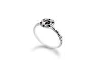 Image 1 of Puka ring with black spinels