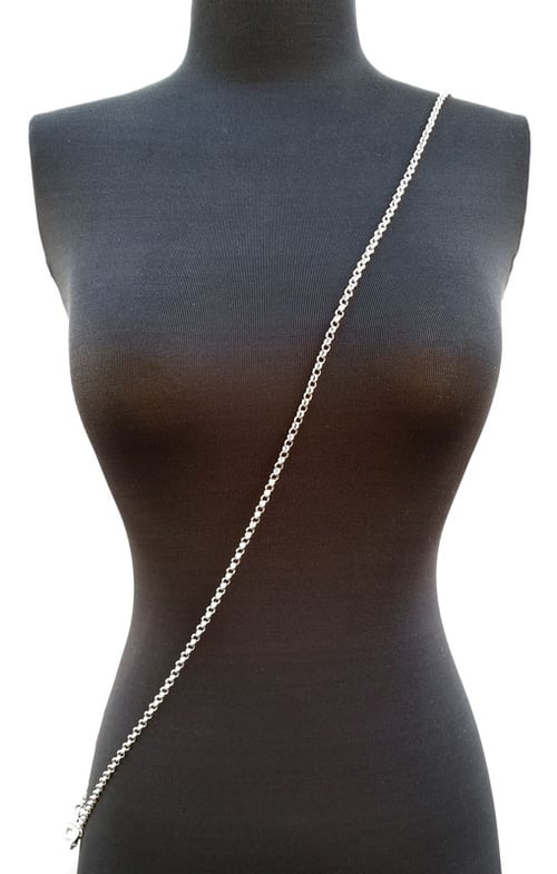 Image of NICKEL Chain Luxury Strap - Classic Rolo Chain - Extra Petite - 3/16" Wide - Choose Length & Clasps