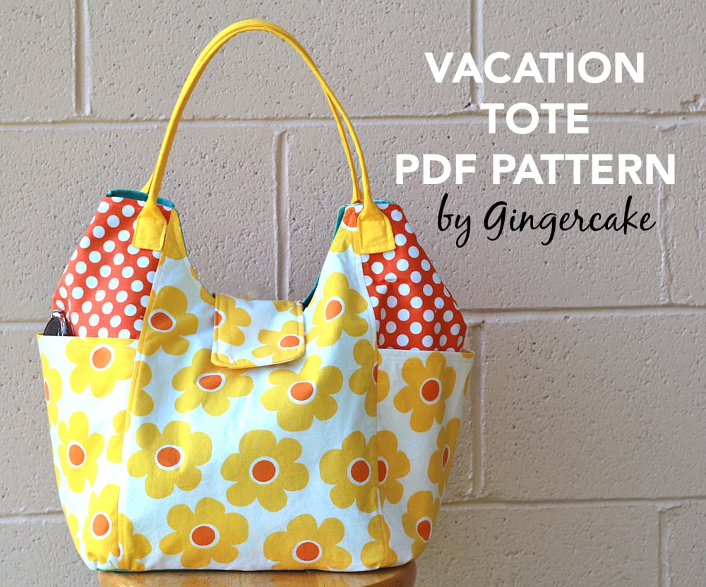 Vacation Tote PDF Sewing Pattern | Gingercake Patterns and Design