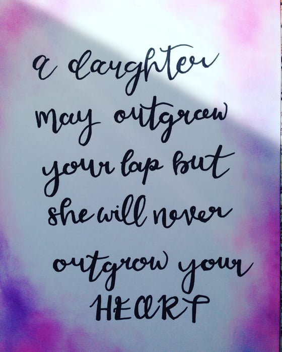 Image of Calligraphy quote with inked border