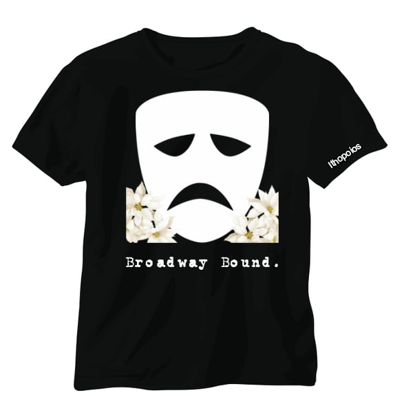 Image of Broadway Bound Tragedy mask Tee