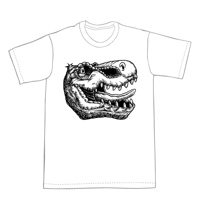 T-Rex Dino head T-Shirt (B2)**FREE SHIPPING**