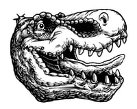 Image 4 of T-Rex Dino head T-Shirt (B2)**FREE SHIPPING**
