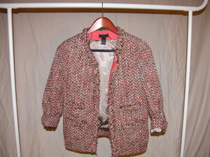 Image of JCREW Collection Blushed Tweed Collier 3/4 Jacket - size 0