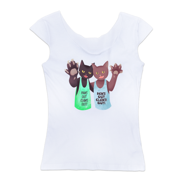 Image of Paws Out Claws Out! - Ladies Shirt