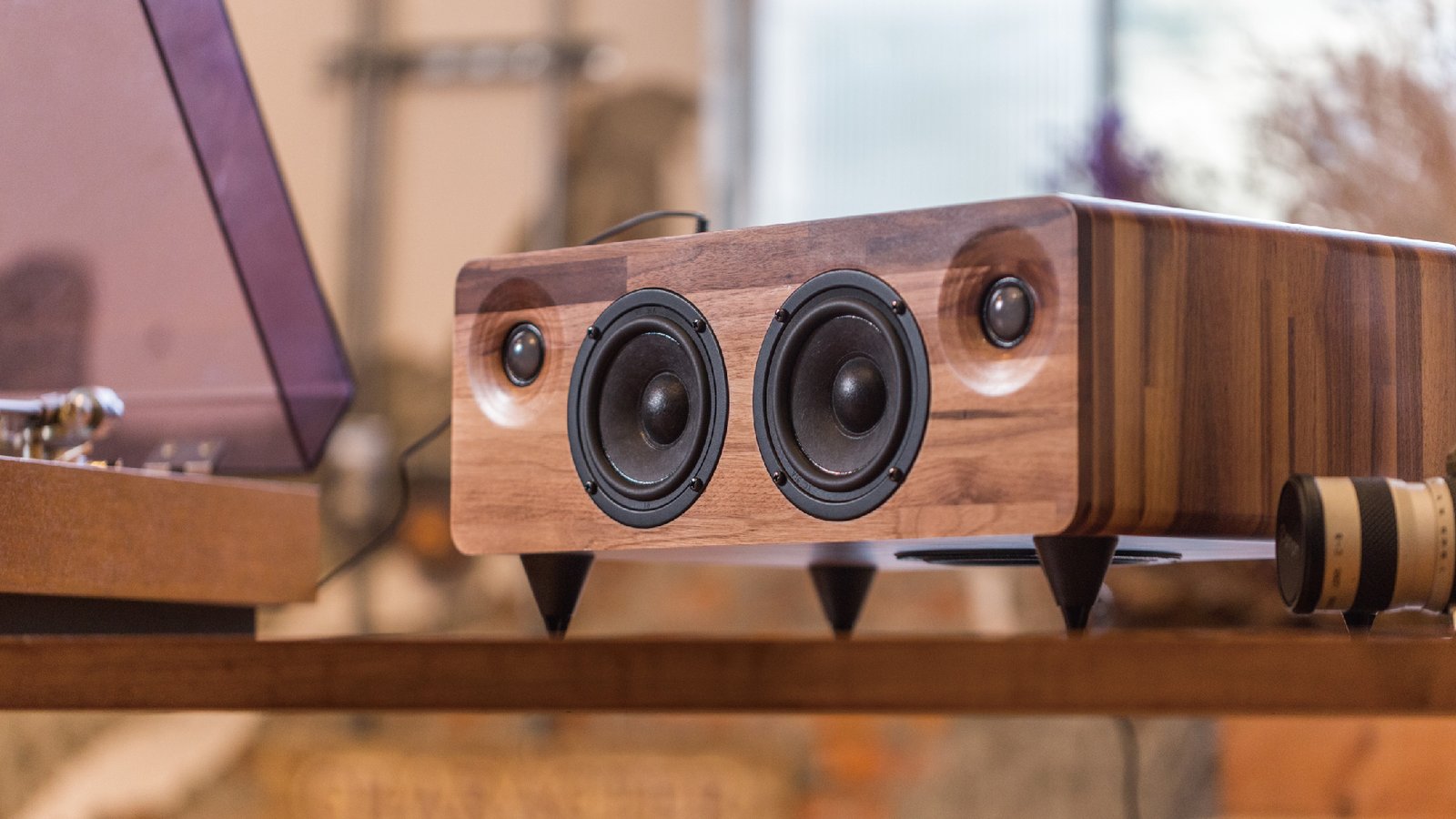 wooden sound system