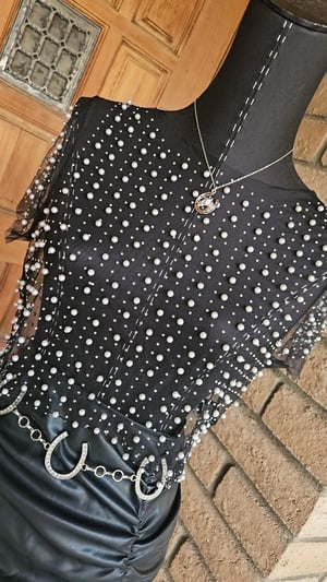 Image of Pearl Rhinestone Top