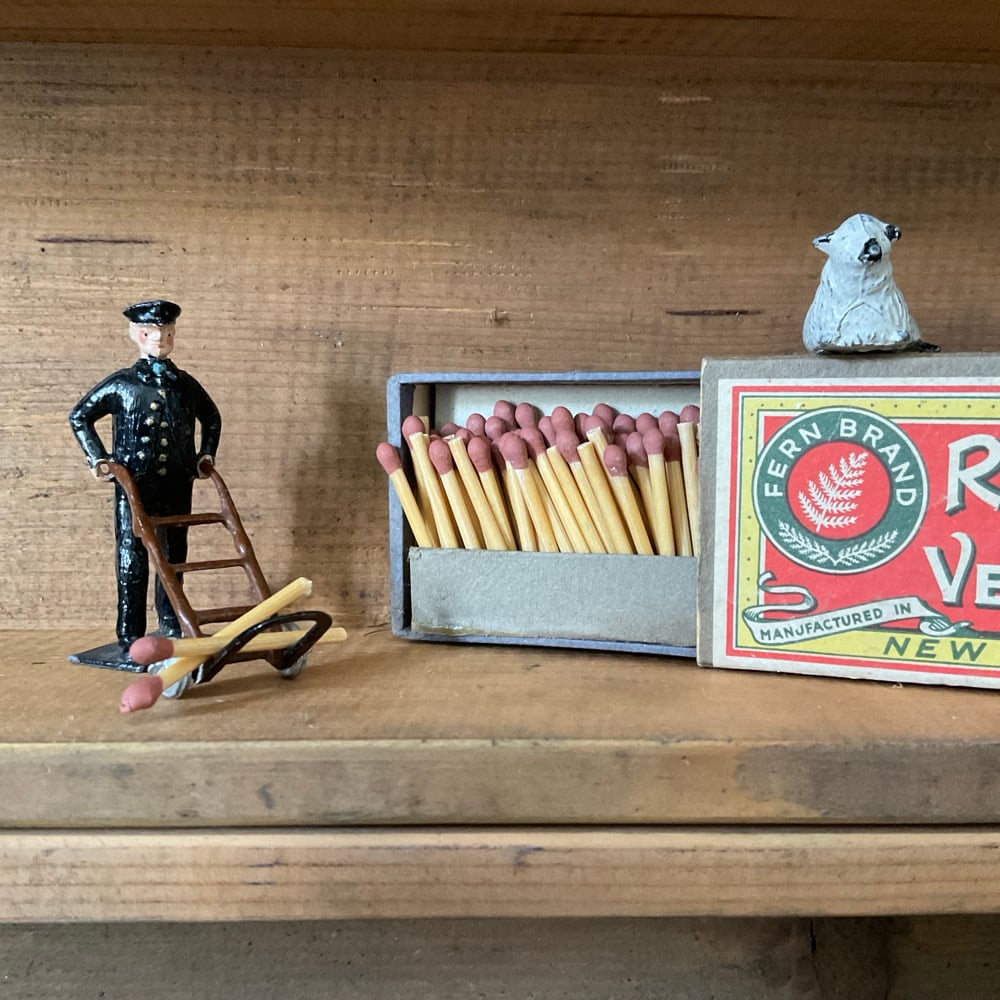 Image of Delivery Guy,Sheep & Vesta Box