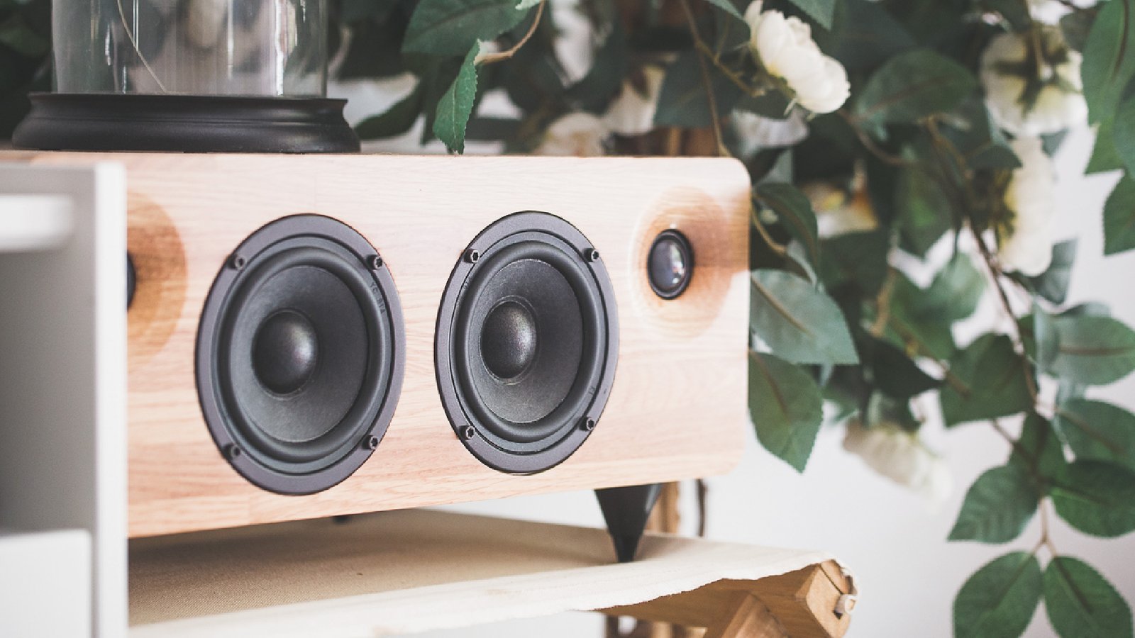 wooden sound system