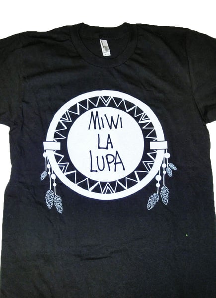Image of MiWi La Lupa Logo Black T-Shirt
