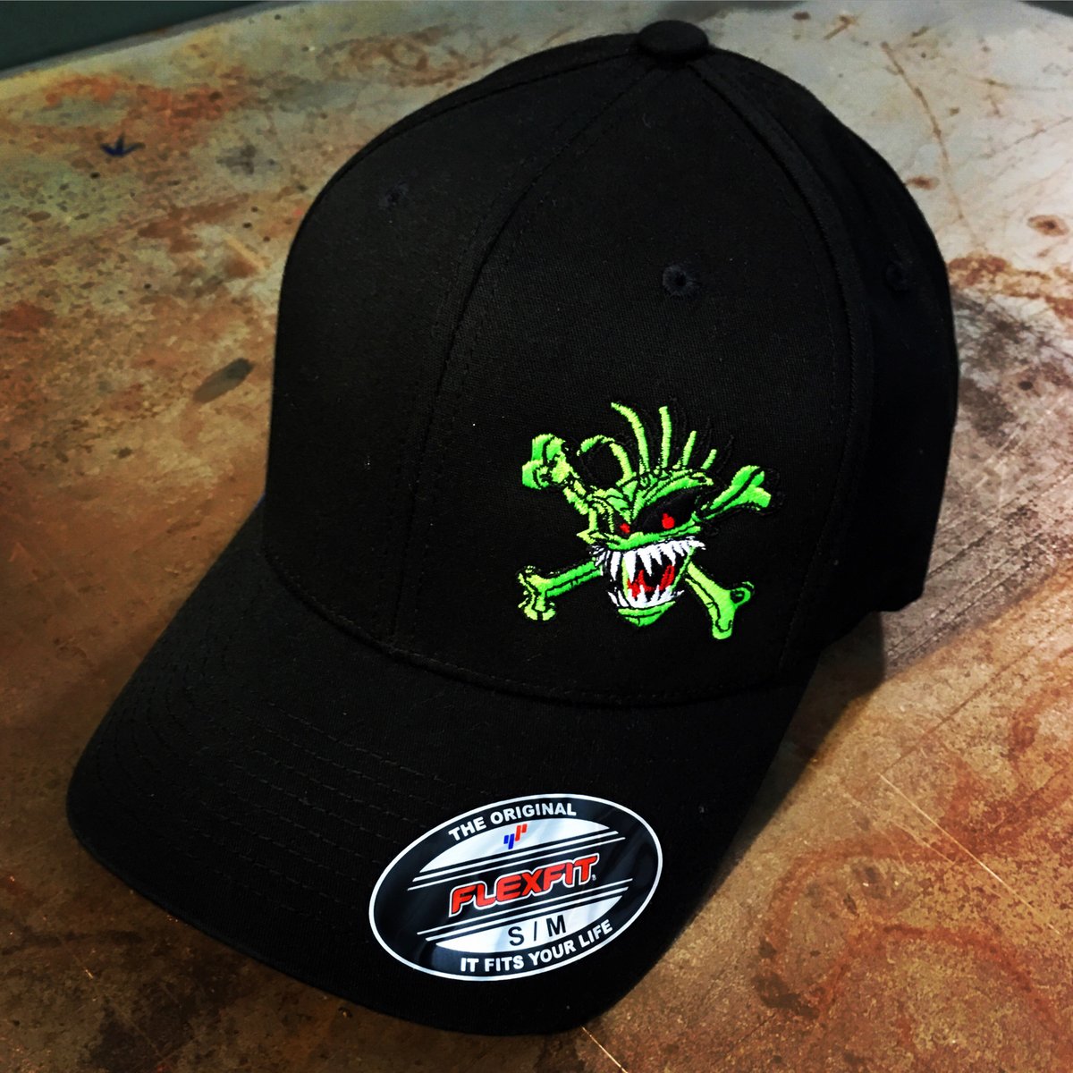 Image of Green Skull FlexFit