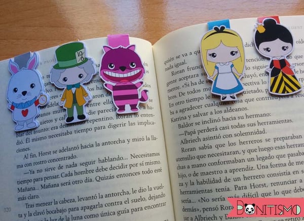 Image of Magnetic Bookmarks - Alice in Wonderland