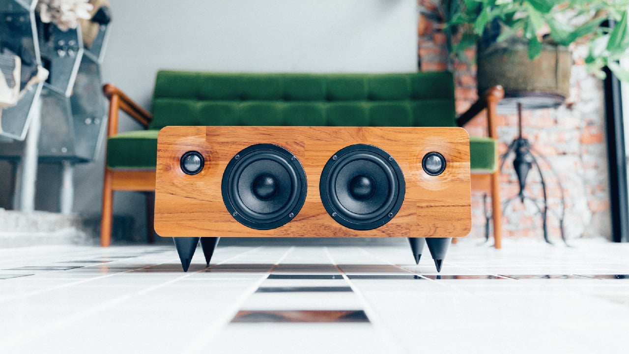 handmade wooden speakers