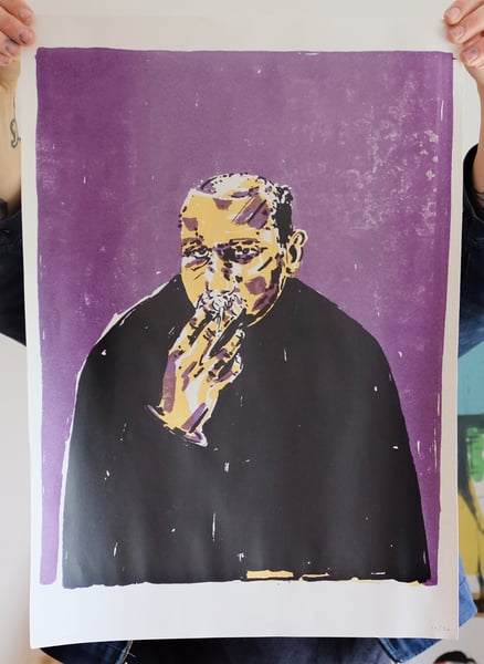 Image of 'Smoking Man' Print