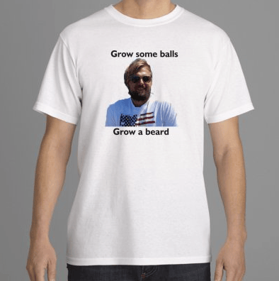 Image of Grow some balls, grow a beard - T-shirt white