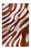 Image of 676685001580 Leather Stitch Hide - Safari Brown & White