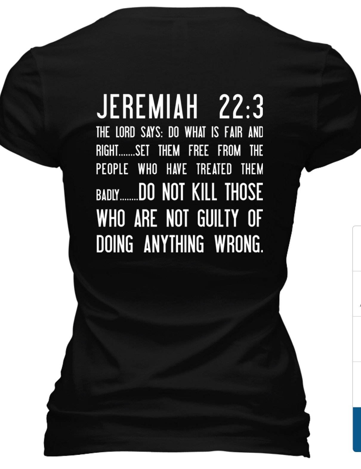 Image of WOMEN'S GOT JUSTICE? V-NECK T-SHIRT (Tshirt will reflect Jeremiah 22:3)