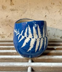 Image 1 of Small Pinched Planter - Jeans blue