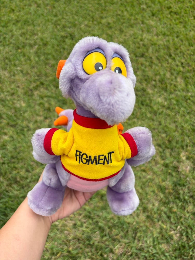 Image of Figment Plush 11" Stuffed Animal Walt Disney World Toy Disneyland Dragon VTG