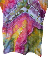Image 4 of S 100% Cotton Short T-Shirt Dress with Pockets in Euphoria Geode Ice Dye