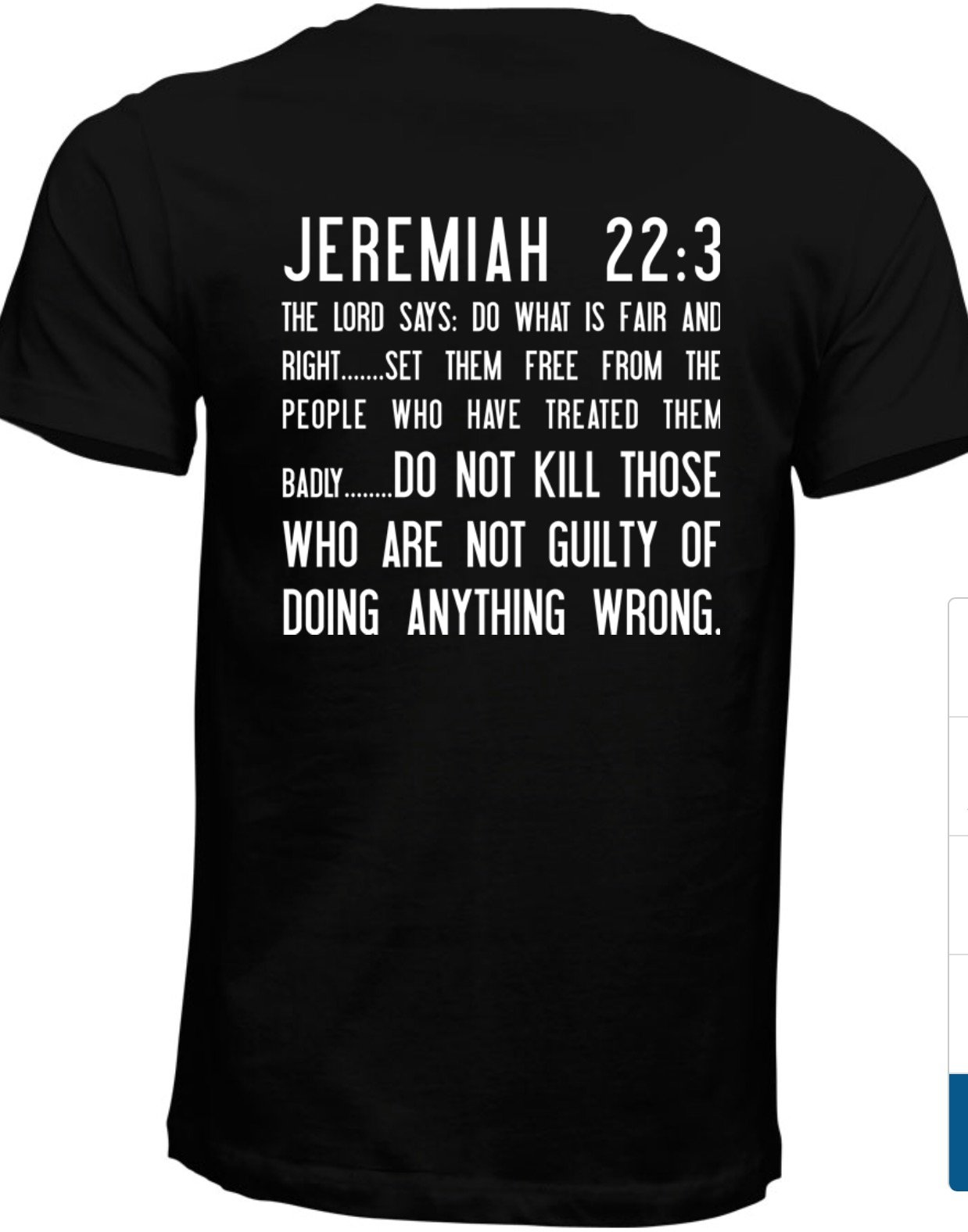 Image of MEN'S GOT JUSTICE (T-Shirt will reflect Jeremiah 22:3)