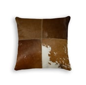 Image of 676685000101 Natural - Cowhide Pillow 18x18 Tricolore