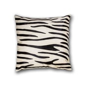Image of 676685013477 Natural- Torino Cowhide Pillow 18X18 Zebra 
