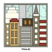Image of Tiny Town Throw Pillow Cover Quilt Patterns - 18" x 18"