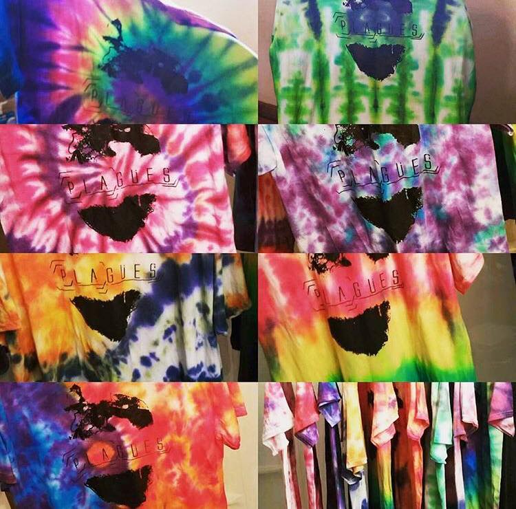 Image of Tie-Dyed Plagues Heart Shirt