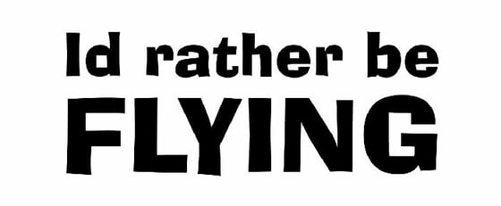 Image of I'd rather be flying Sticker