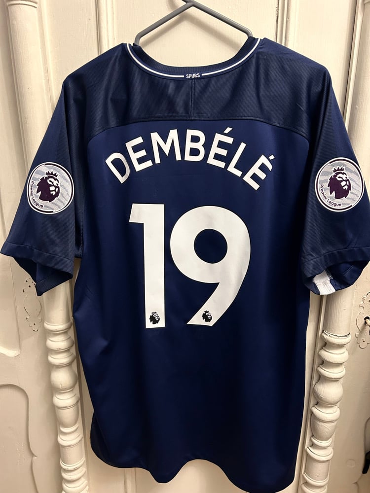 Image of Tottenham Hotspur “DEMBÉLÉ 19” 2017/18 Away Shirt + PL patches (XL)