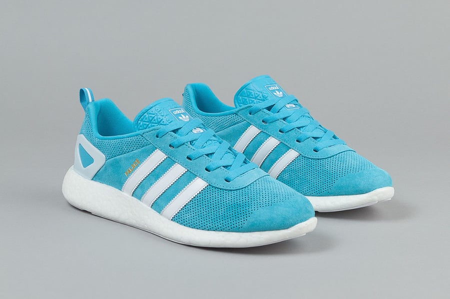 Image of ADIDAS X PALACE PRO BOOST Bright Cyan & White