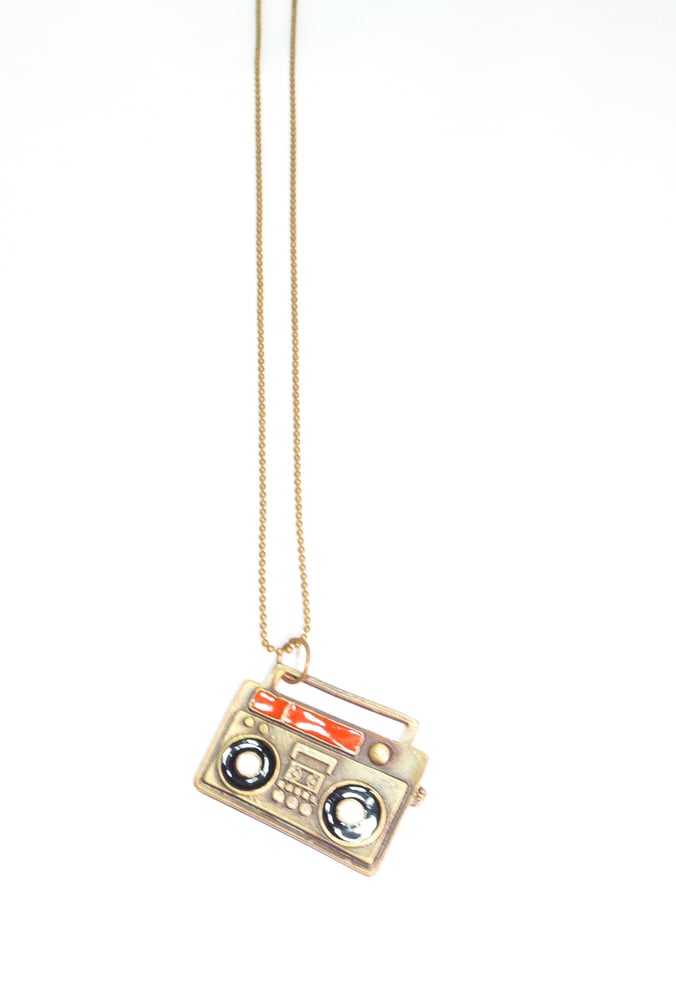 Image of Boombox Charm Necklace