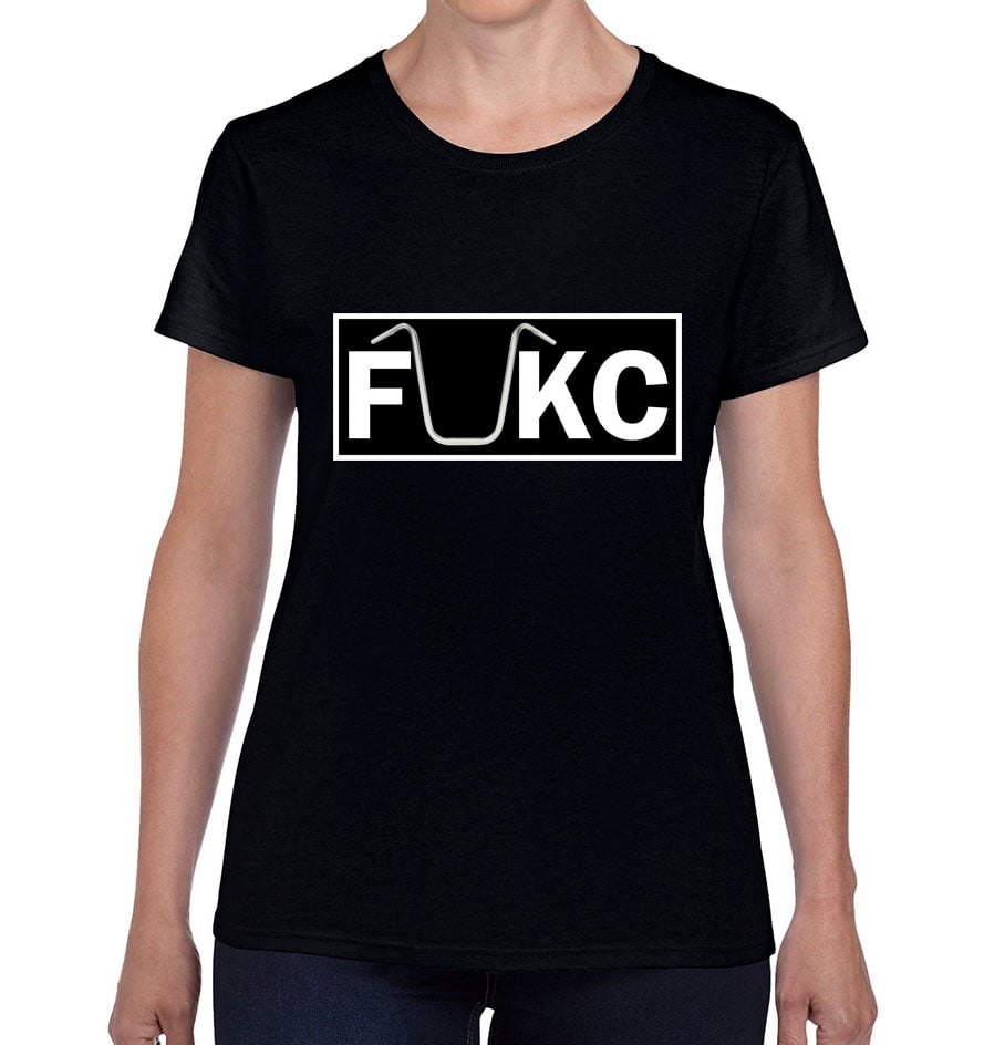 Image of FUKC BLACK T-SHIRT WOMAN