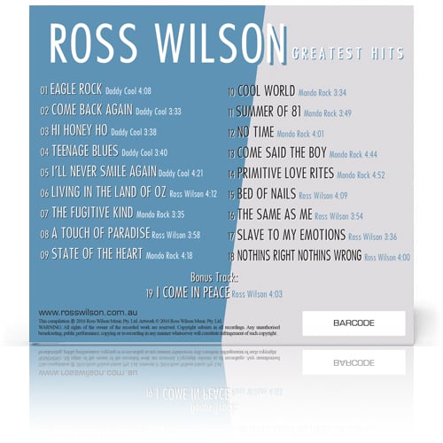 Image of Ross Wilson Greatest Hits (CD)