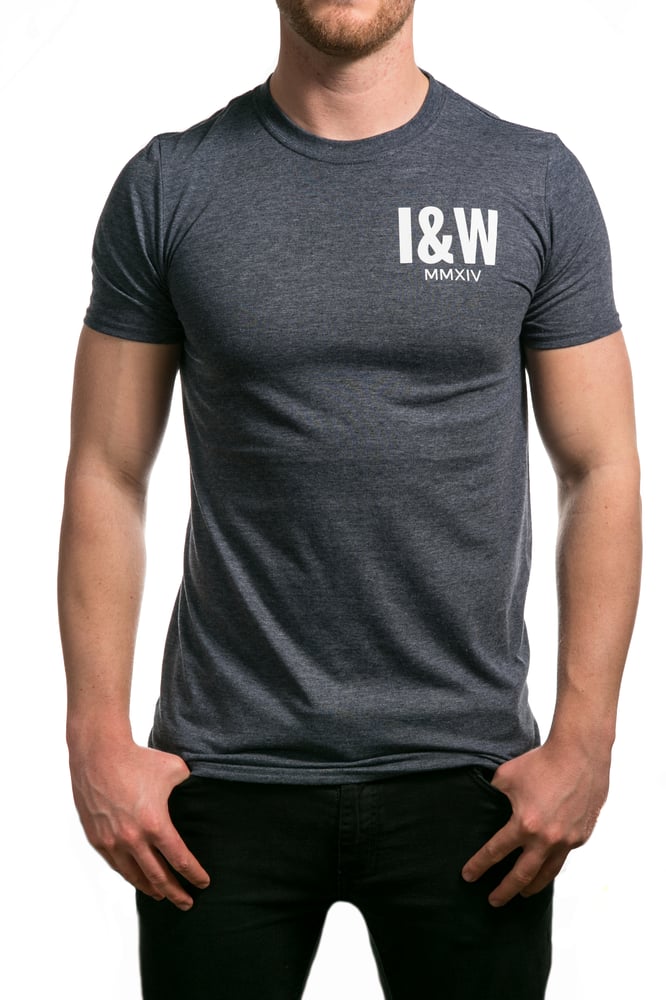 Image of Icarus & Wilde Navy Blue Marl Logo Tee