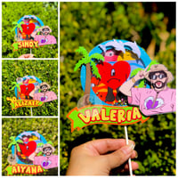 Image 1 of Bad Bunny cake topper (shaker)