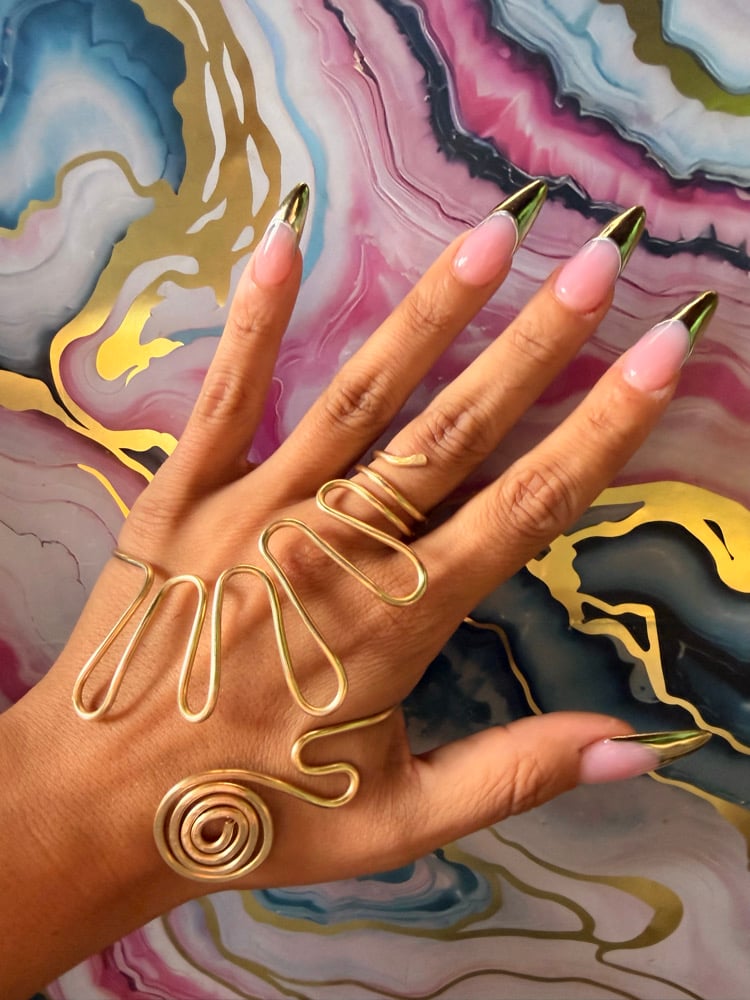 Image of  Infinite Coral Palm Cuff/Ring
