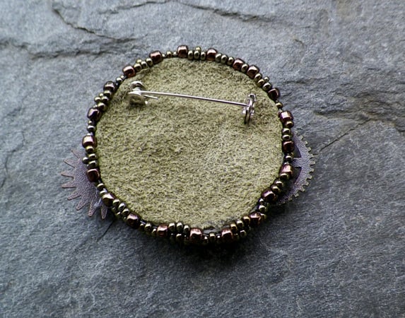 Image of Roman Time in Bronze, handmade brooch