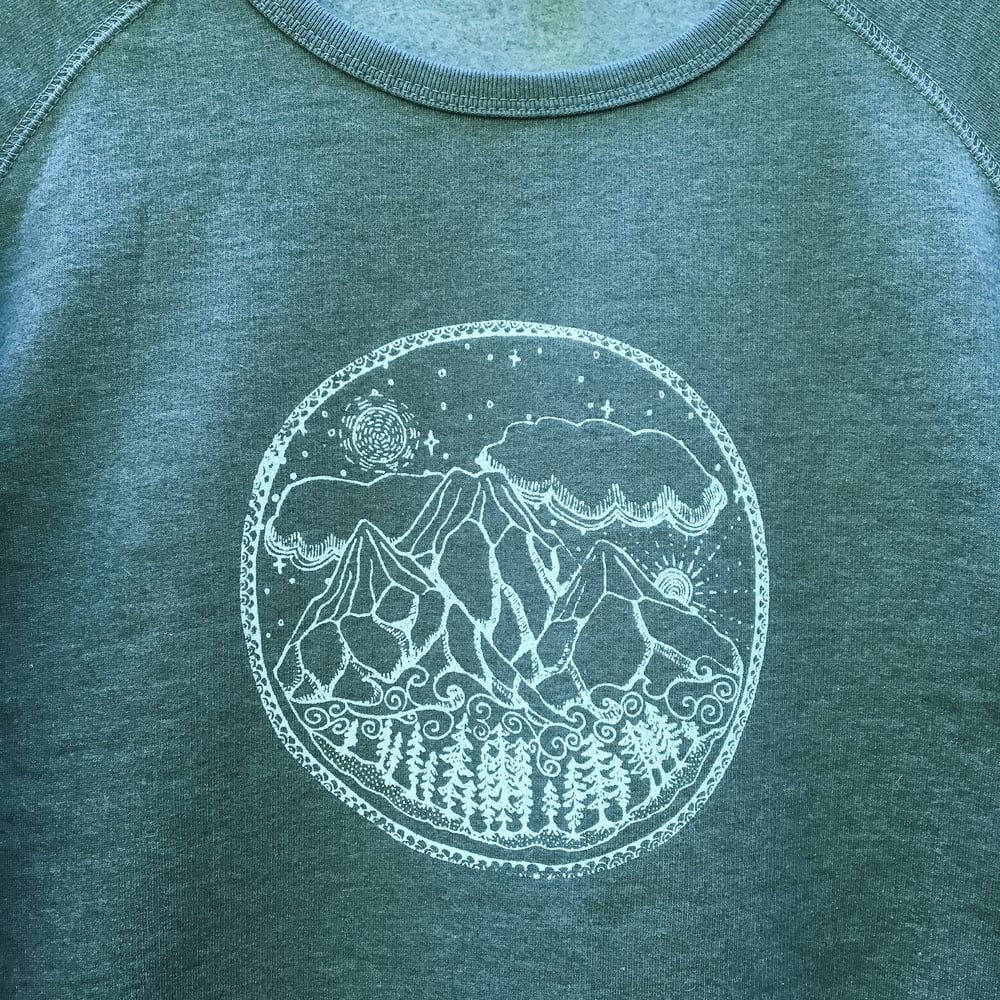 Image of +Mountain Scene+Organic Blend Women's Sweatshirt
