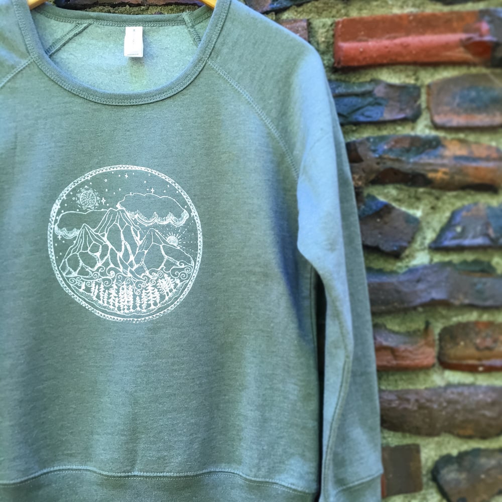 Image of +Mountain Scene+Organic Blend Women's Sweatshirt